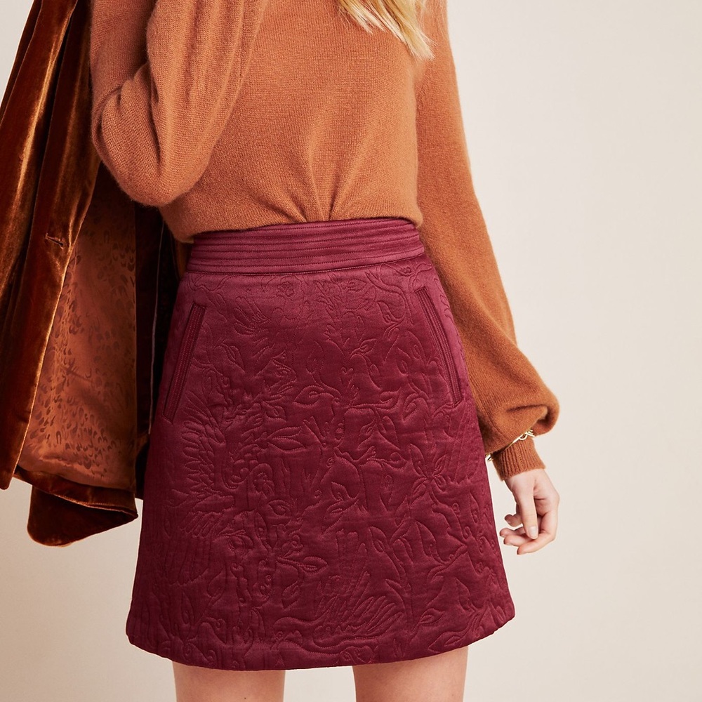 🌻HP🌻NWT Maeve Beatrice Quilted Mini Skirt (US 4)